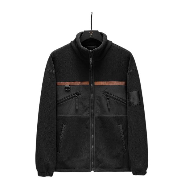 

2022 men autumn winter parkas jacket female coat causal soft hooded fleece plush warm plus size faux fur fluffy zipper 84001, Black