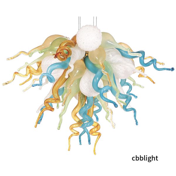 

modern crystal pendant lamps hand blown glass chandelier light ac 110v 240v borosilicate murano style glass lustre chandeliers for l lobby m