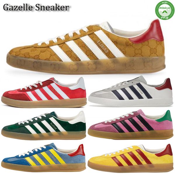 

new designer gazelle samba og casual running shoes mens womens gazelles sambas plate-forme luxury vegan pink velvet red black white gum trai