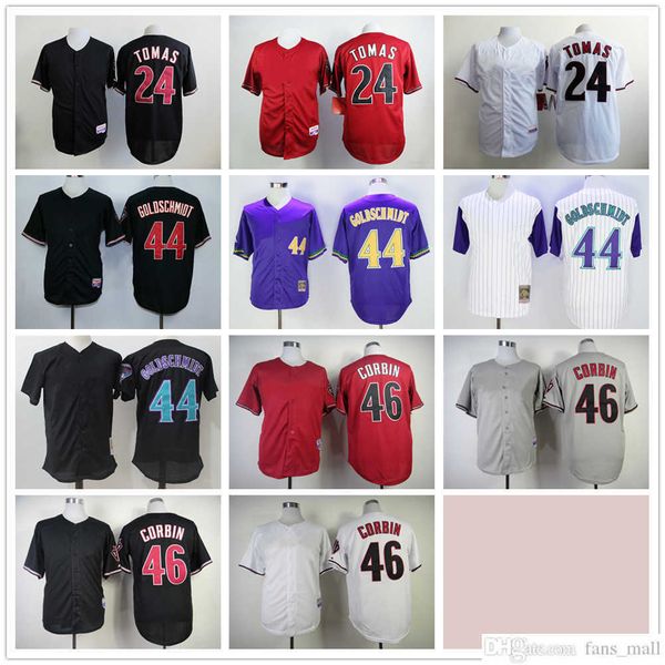 

mitchell and ness vintage baseball jerseys ncaa stitched 24 yasmany tomas 44 paul goldschmidt 38 curt schilling 46 patrick corbin jersey bre, Black