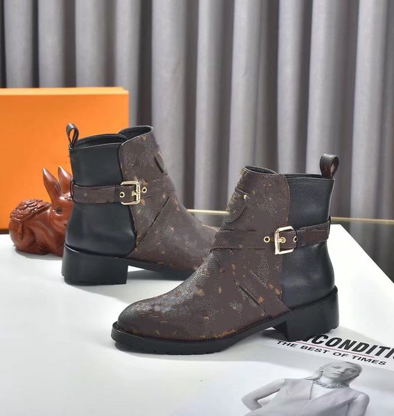 

luxury designer women's thick sole martin boots fashion versatile casual short boots colorblock outdoor desert boots autumn and winter, Black