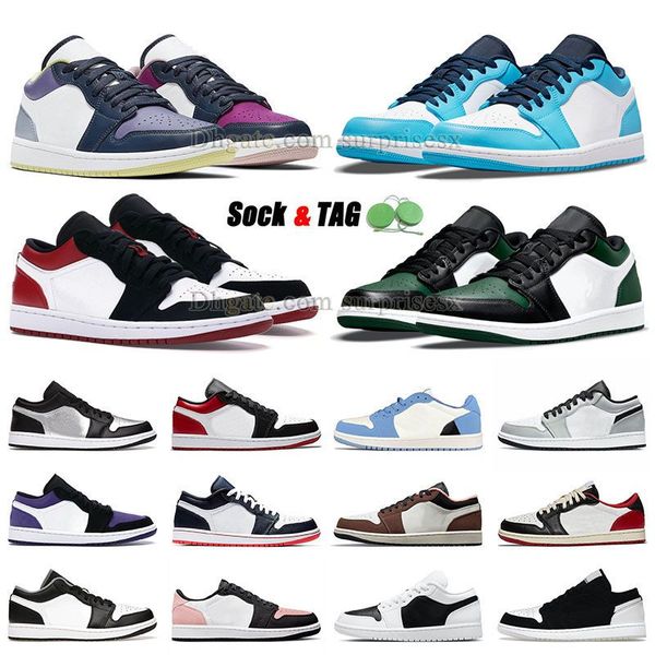 

mens women 1s low unc basketball shoes new jumpman 1 lows reverse mocha fragment sail black phantom multi purple light smoke grey camo crims