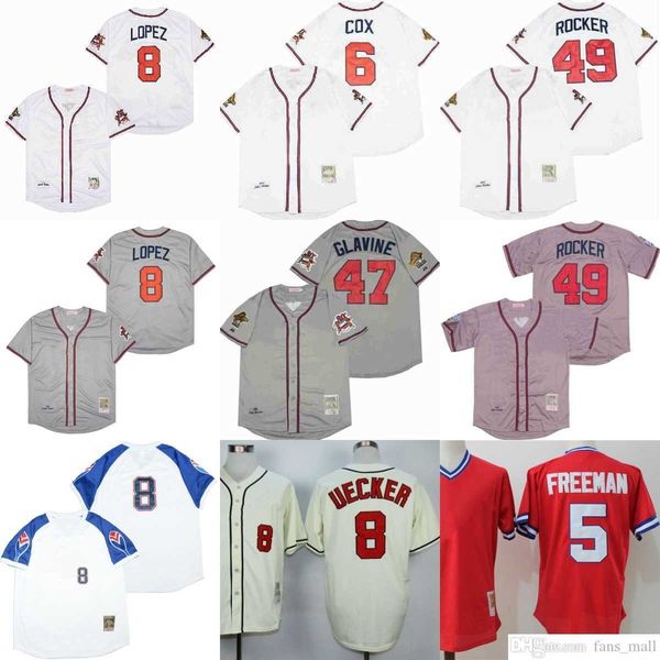 

mitchell and ness vintage baseball 6 bobby cox jerseys ncaa stitched 8 javy lopez bob uecker 47 tom glavine 5 freddie an 49 john rocker jers, Black