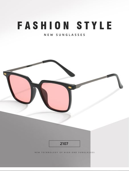 

2022 sunglasses square korean version of the fashion marine sheet rice nail men and women ins retro eyeglasses color matching driving beach, White;black