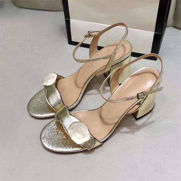 

summer ladies sandals all-match fairy style designer fashion high heels french buckle with thick heel temperament office work282l, Black