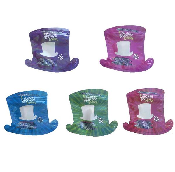 

hat shape bag special-shaped edible packaging bags mylar plastic pouch smell proof packaging 3.5g custom runty
