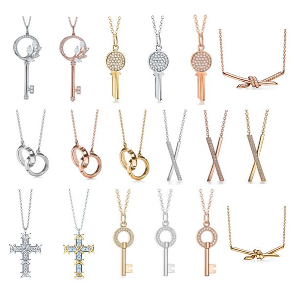 

2022 new 925 sterling silver locking punk style shiny necklace girls original fashion jewelry gift necklace