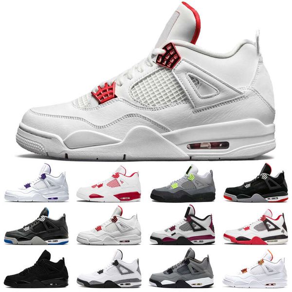 

2021 new basketball shoes 4s man white university red blue travis sail thunder olivia kim black cat taupe haze pine green pure money neon