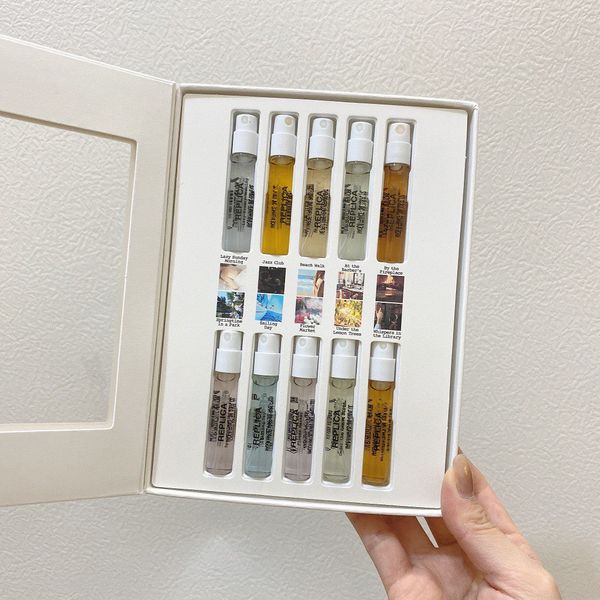 

famous brand maison perfume 1.5ml with 10pcs set fragrance flower market jazz club lasting smell paris replica parfum spray 10in1 gift box k