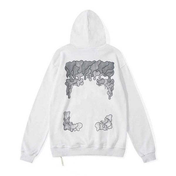 

men's fashion luxury jackets sweatshirts offs pullover hoodies women black white sweater men arrow cross letter print hoodie trend coa, Black;brown