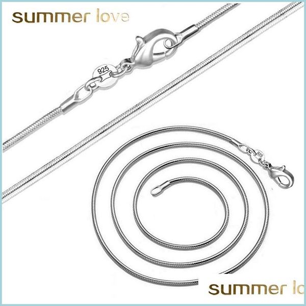 

pendant necklaces fashion simple 1mm snake chian necklace for women men trendy 16-24 inch chain choker punk style diy jewelry wholesa dhgbx, Silver