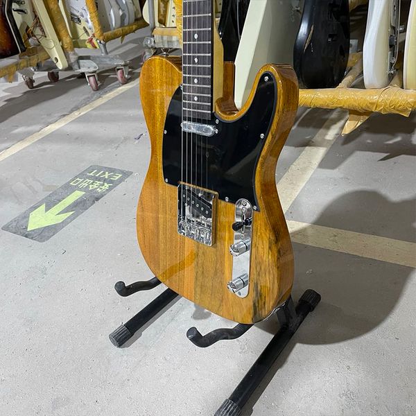 

transparent yellow mahogany telecast electric guitar chinese factory direct