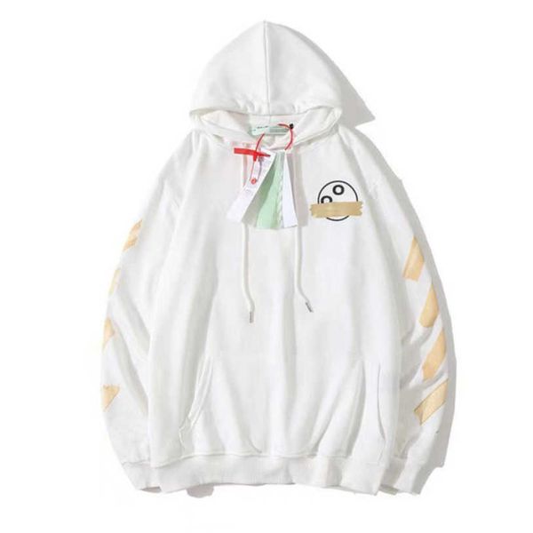 

classic women's luxury sweatshirts brand offs pullover hoodies women sweater men arrow letter print black white hoodie trend coat jack