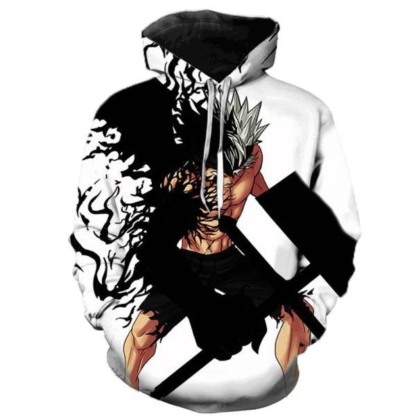 

menplus tees new anime hoodie black clover 3d printed hoodie men women, Black;brown