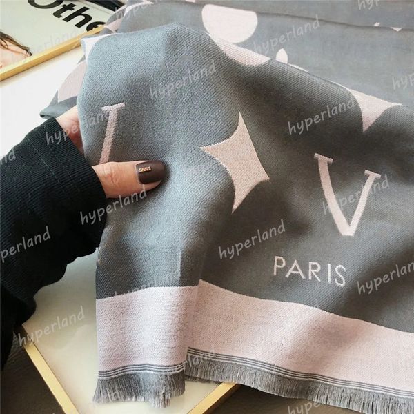

woman silk scarf designer shawl letter flower luxury scarves autumn sciarpa pashmina womens wraps blanket cashmere scarf 2022, Blue;gray