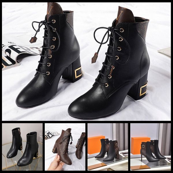 

designer boots paris luxury brand boot genuine leather martin ankle booties woman short boot sneakers trainers slipper sandals by shoebrand, Black