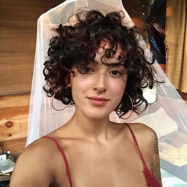 

curly wigs short pixie cut human hair for women natural black remy hair 150% density glueless none lace wig machine made, Black;brown
