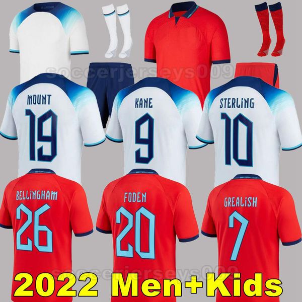 

angleterre foden soccer jerseys 2022 kane sterling grealish rashford mount bellingham sancho 22 23 national football shirt men kids kit unif, Black;yellow