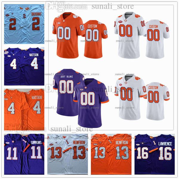 

clemson tigers ncaa college jerseys 4 mason trotter 11 bryan bresee 2 frank ladson jr. 8 justyn ross 3 vic beasley 8 a.j. terrell 92 greg hu, Black