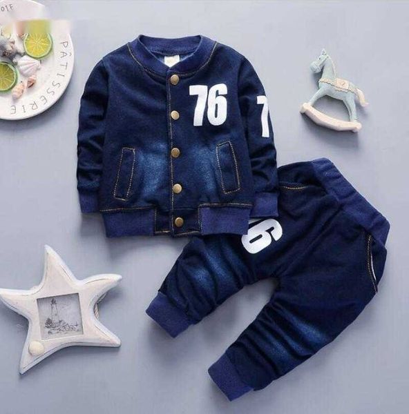 

Baby Boys Clothes Sets Autumn Spring Infant Tracksuits Toddler Cotton Denim Set Outfits for Newborn Boys Clothes Suits, Picture color