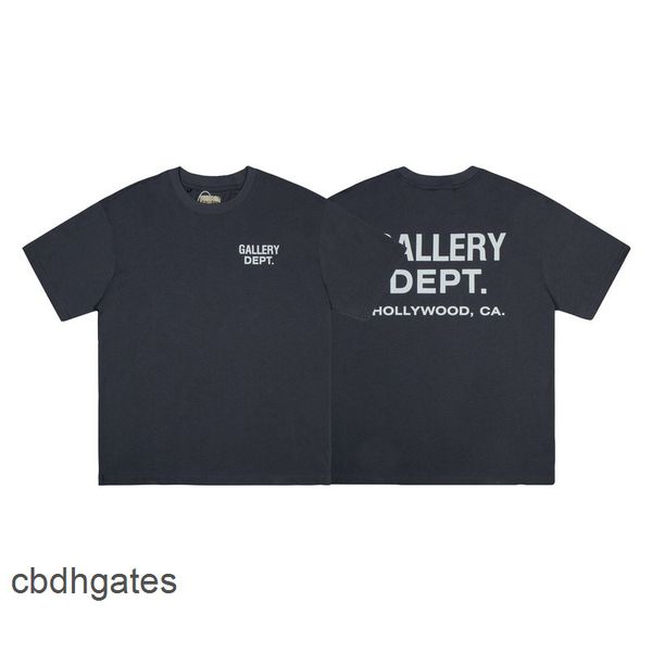 

short galleryes t shirts mens designer dept fashion brand printed t-shirt with sleeves for men women, White;black