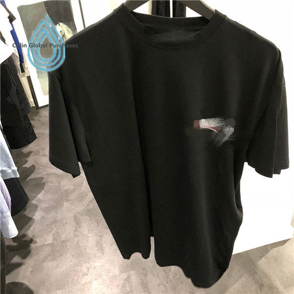 

bingmain designer luxury fends classic fende summer t shirt joining together printing procs herme&115; high density mens and womens couples, White;black