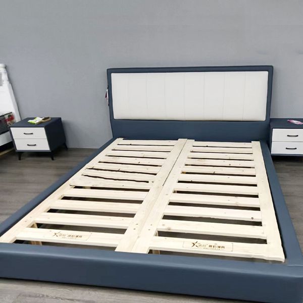 

bedroom furniture nordic modern minimalist solid wood bed master bedroomhousehold soft foreskinbed