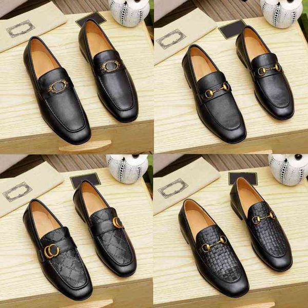 

dress shoes 2022 men loafers luxurious designers shoes genuine leather brown black mens casual designer dress shoes slip on wedding shoe wit