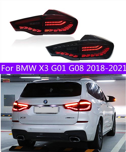 

automotive accessories tail lamp for bmw x3 led taillights 20 18-2021 g01 f97 rear fog brake turn signal lights