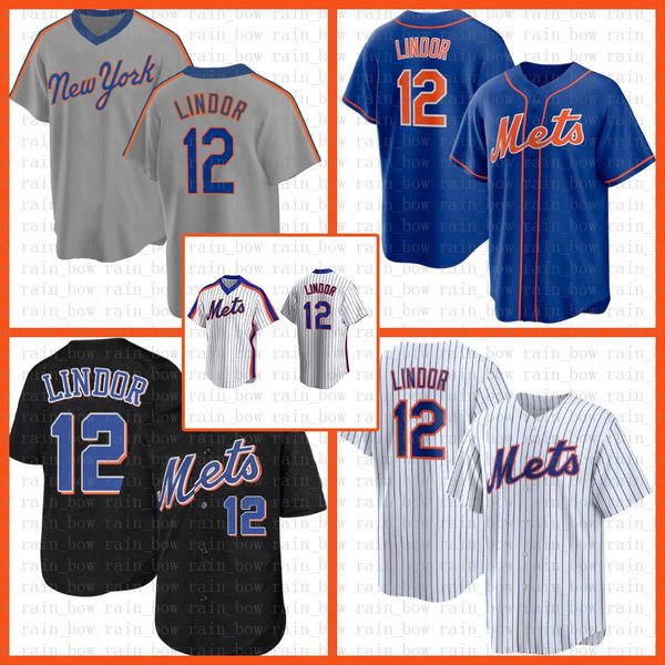

baseball new baseball jersey york met custom 12 francisco lindor 20 pete alonso 48 jacob degrom 18 darryl strawberry 31 mike piazza 16 goode, Blue;black