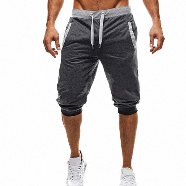 

men's shorts summer style mens casual skinny pants joggers sweatpants gyms fitness workout track stretch soft comfort breathable m3cu#, White;black