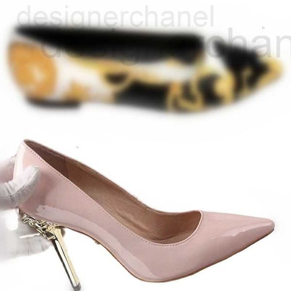 

dress shoes designer ladies women 's pumps work shoe fashion spring autumn pointed toe gold office head high heel black white patent le