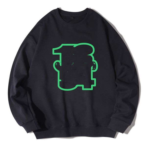 

casual men's hoodies louiseity sweatshirts classic winter wrinkle resistant embroidered letters fashion long sleeves viutonity 8-06, Black