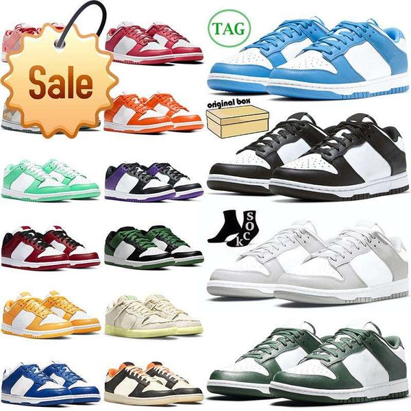 

casual shoes with box men women designer sneakers panda unc white black grey fog team green mens womens sports trainers walking jogging