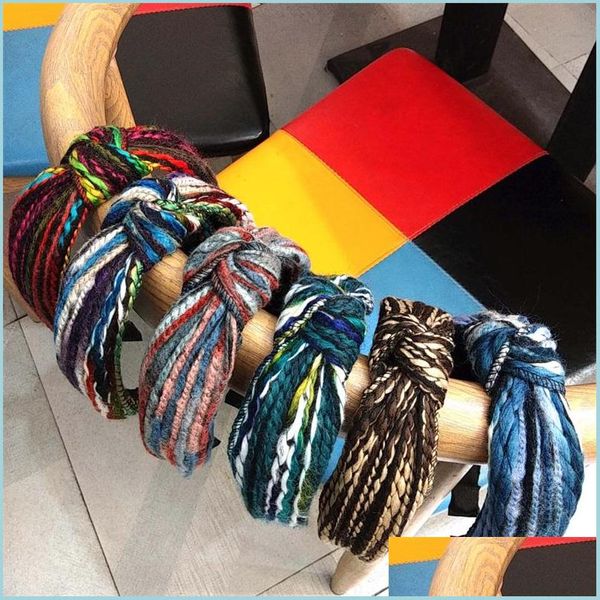 

headbands wool hair band wide edge knitting color bar autumn and winter hairs hoop women fashion headbands accessories 4 6cx k2b drop dhcxs, Silver