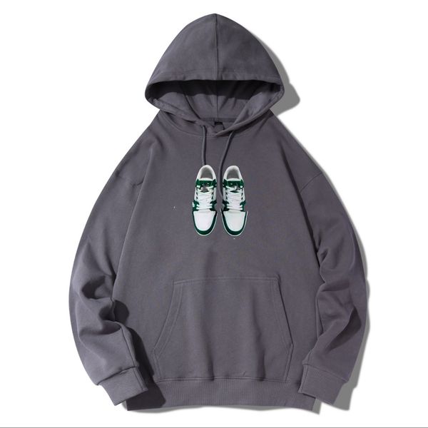 

casual men's hoodies louiseity sweatshirts classic winter wrinkle resistant embroidered letters fashion long sleeves viutonity 9-016, Black
