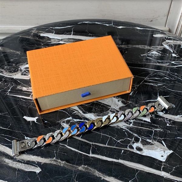 

2021 new 361 titanium steel bracelet with diamonds shiny bracelet personality chain bracelet fashion jewelry s277j, Black