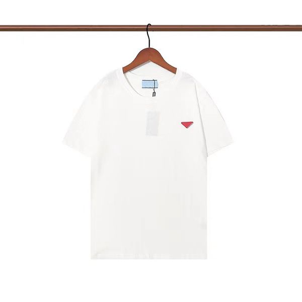 

4625202 new men's t-shirts men women line letters printed casual solid color tees male female summer crew neck, White;black