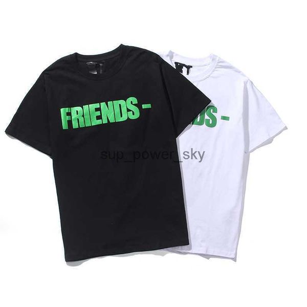 

mens t-shirts trendy brand vloness designer tee green big v printing loose hip hop short sleeve t-shirt men women half sleeve lovers, White;black