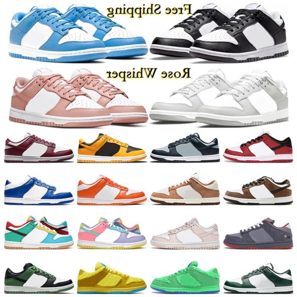 

2022 big size casual shoes for mens womens panda black white rose whisper grey fog medium curry unc syracuse varsity green dunked sports 7vr