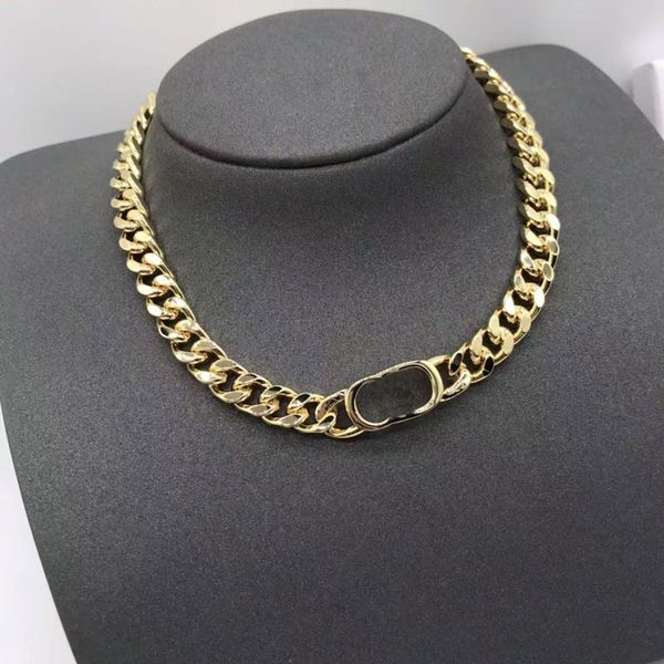 

gold necklace cuban link chain for men women brandjewelry tennis chains luxury designer necklace letter c engagement gift alloy party jewelr, Silver