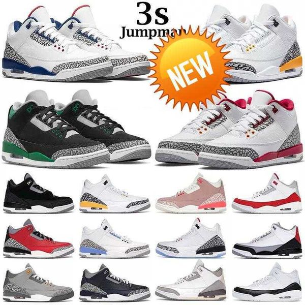

jumpman 3 men basketball shoes 3s pine green black cement racer blue fire red court purple cool grey unc laser orange katrina mens sneakers