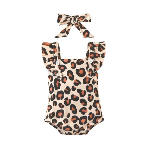 

rompers toddler romper 2022 summer fashion newborn baby girl clothes cotton leopard printed sleeveless jumpsuit baby outfits j220922, Blue