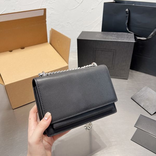 

sunset bag luxury designer bags handbag purses woman smooth leather clutch purse chain women crossbody shoulder toothpick pattern