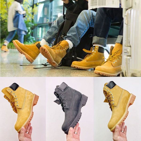 

2022 tbl boots men women luxury leather boties shoes winter ankle martin shoe boot cowboy yellow red navy blue black pink hiking working