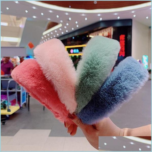 

headbands sweet retro women elegant rabbit fur headbands hairbands vintage hair accessories bands winter party jewelry headband gift dhd8z, Silver