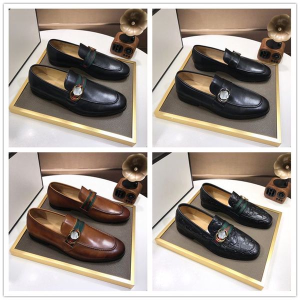 

aa mans dress shoes man g fashion formal shoes designer men luxury brand leather buiness diamond suit footwear wedding mens shoe, Black