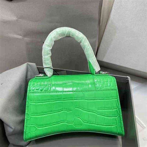 

handbag balencaigass female designer bags 2022 women hands b hourglass cowhide crocodile leather single should