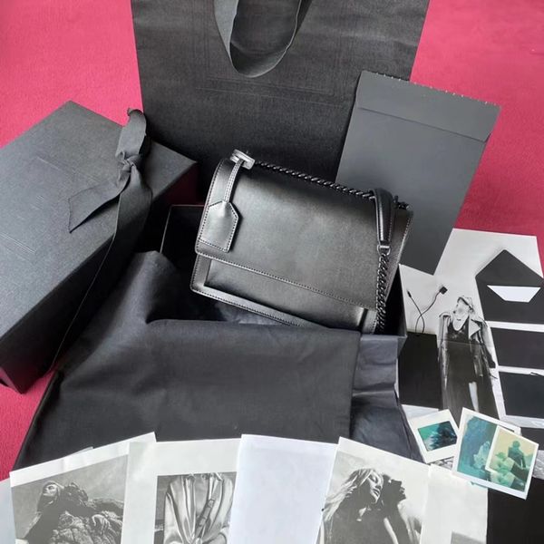 

luxury designer tote bag smooth leather brand with key ring envelope multifunction handbag clutch flap chain womens men crossbody shoulder b
