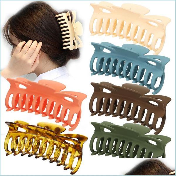 

hair clips barrettes lady large hair grip clips 12 cm rubber paint fashion monster hairs holder after bath nonslip overlap jaw clip dhbxf, Golden;silver